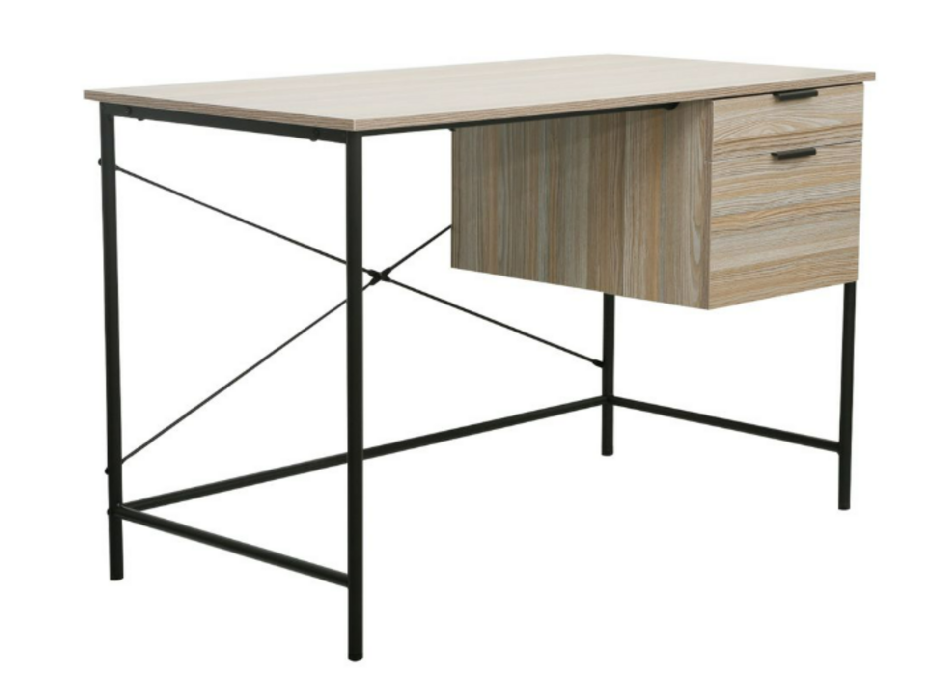 Link Apex Computer Desk Oak & Black