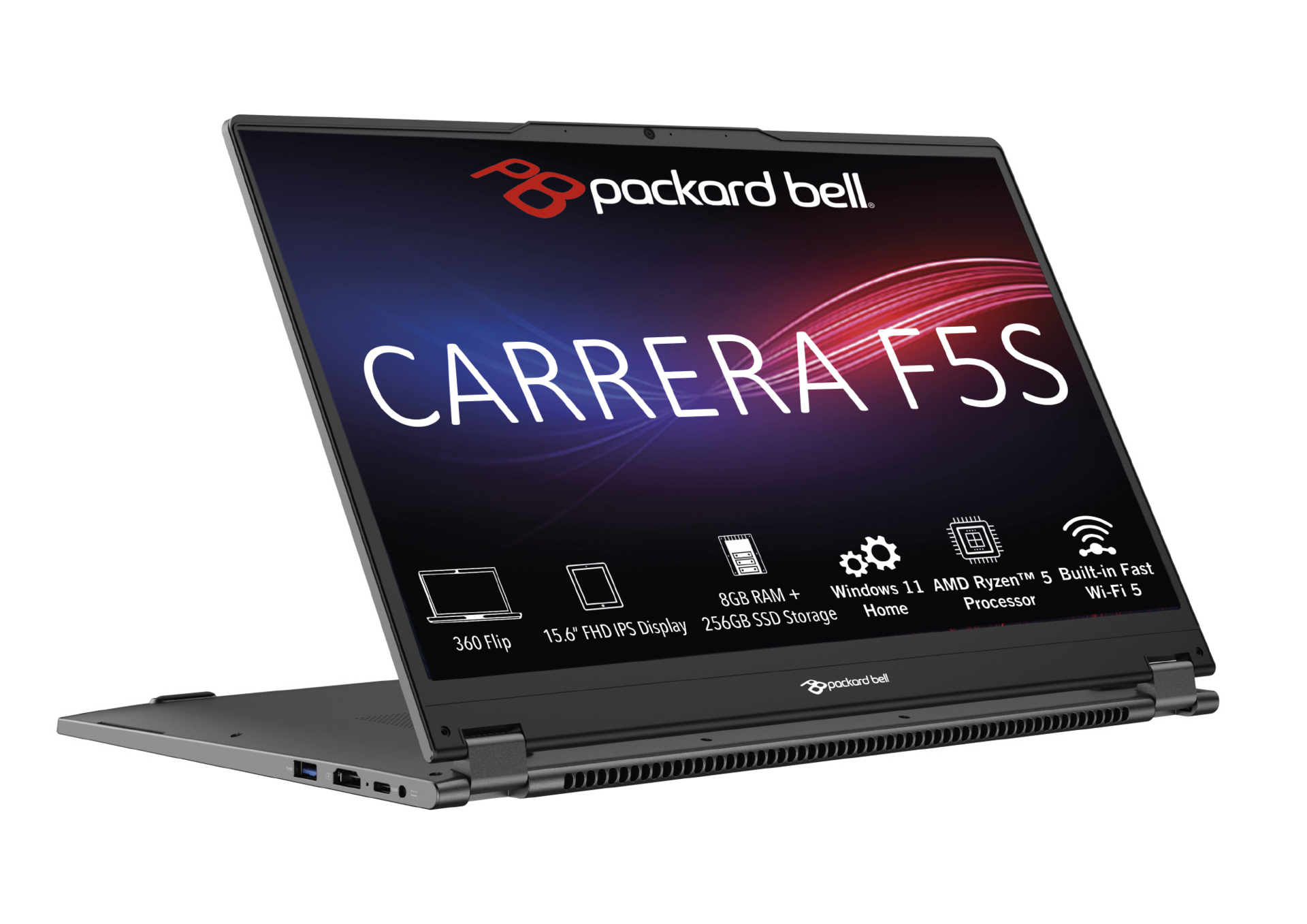 Packard Bell Carrera F5S 15 Flex AMD Ryzen™ 5  8GB RAM 256GB SSD Laptop