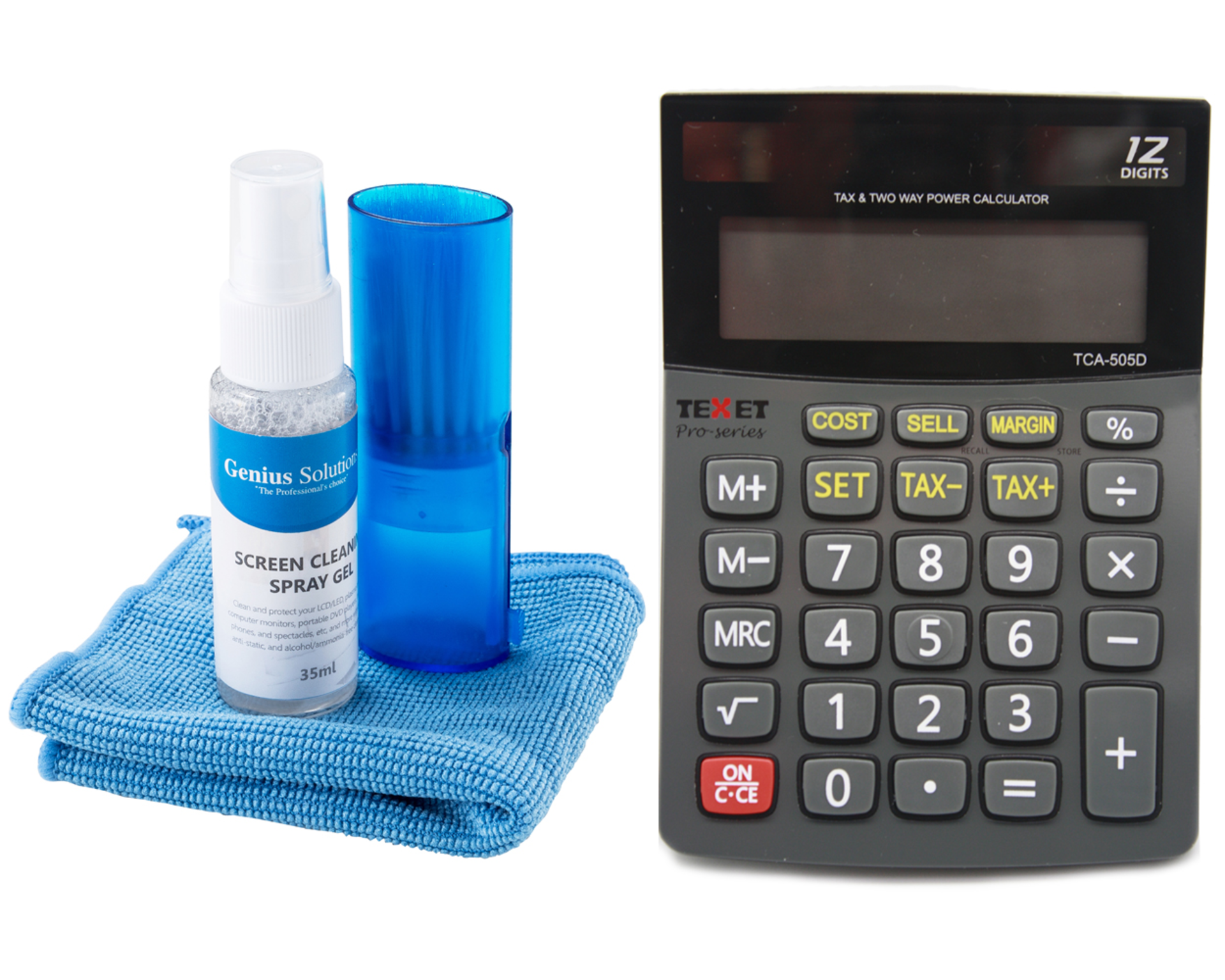 Texet Calculator & Genius Cleaning kit Bundle