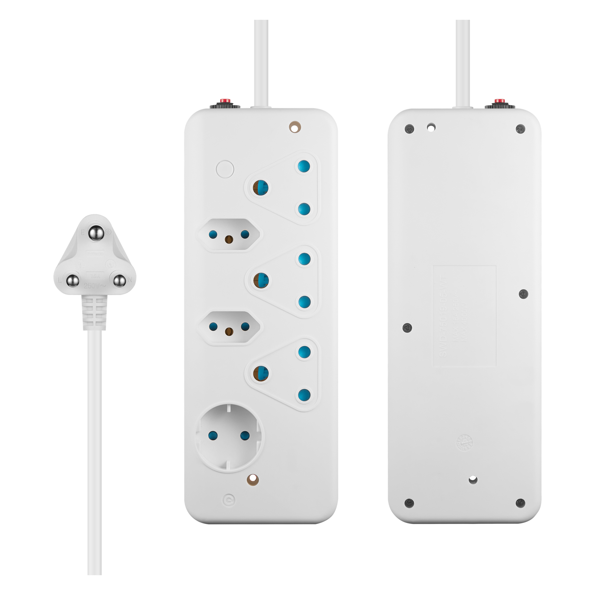 Ellies 6-Way Basic Multiplug with 0.5M Lead