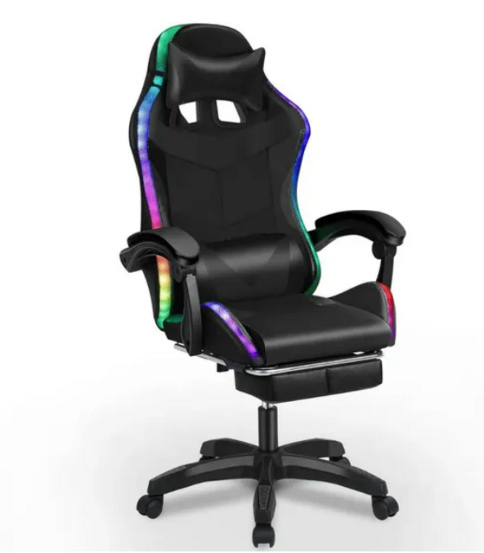 Cosmic LED Lights Gaming Chair - Black