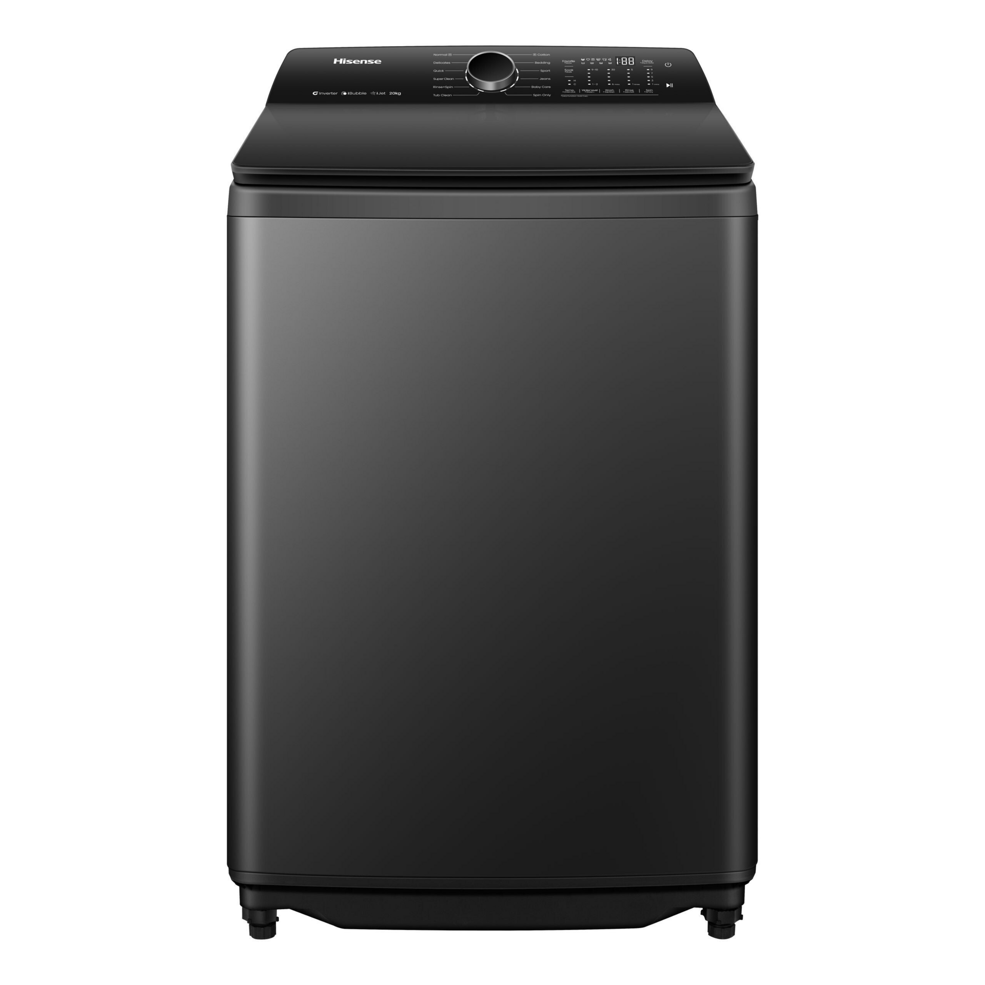 Hisense 22kg Premium Black Top Load Washer  WT7I2225DB