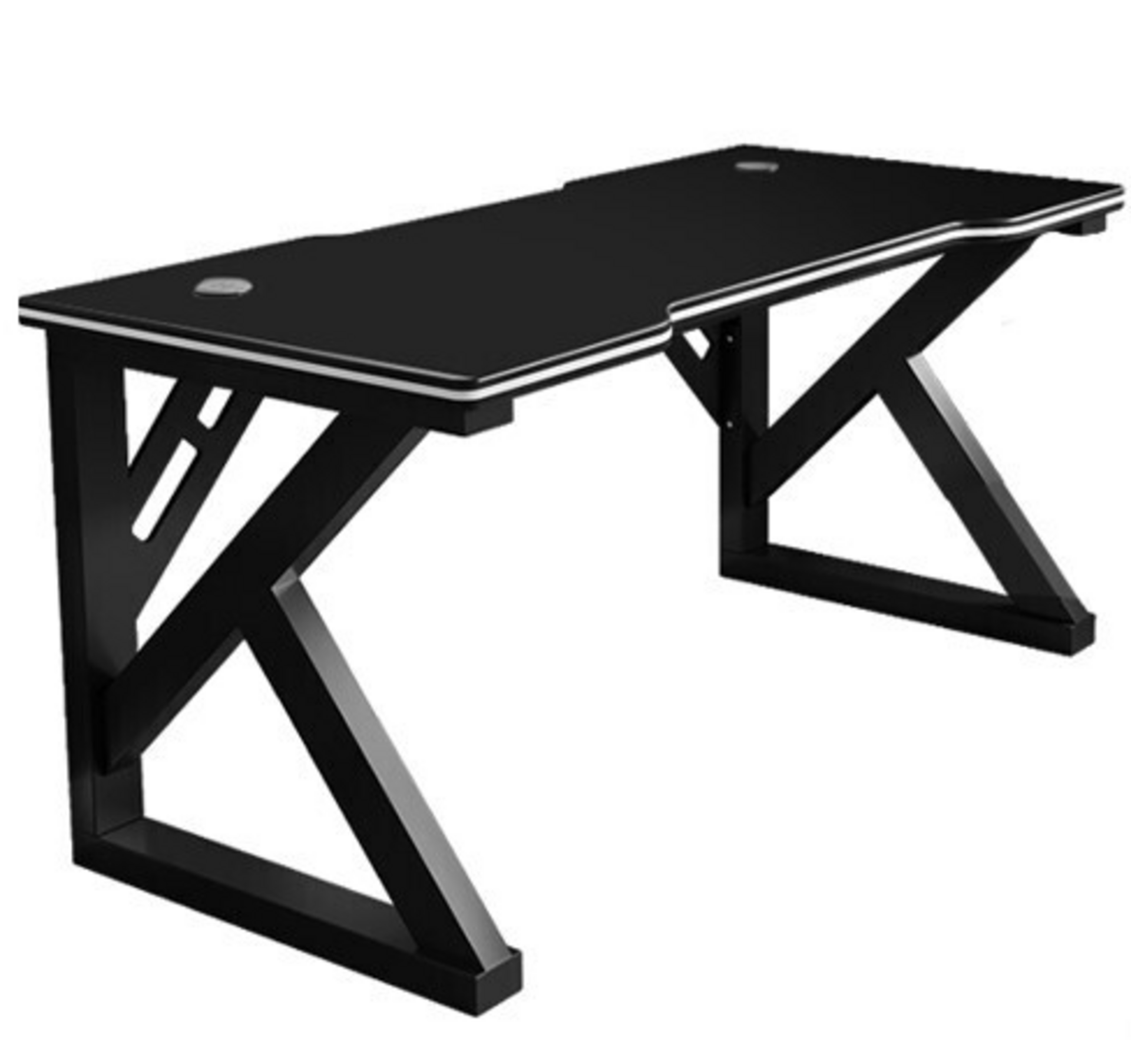 TechPro Ergonomic Gaming Computer Desk Carbon Steel Frame 120cm