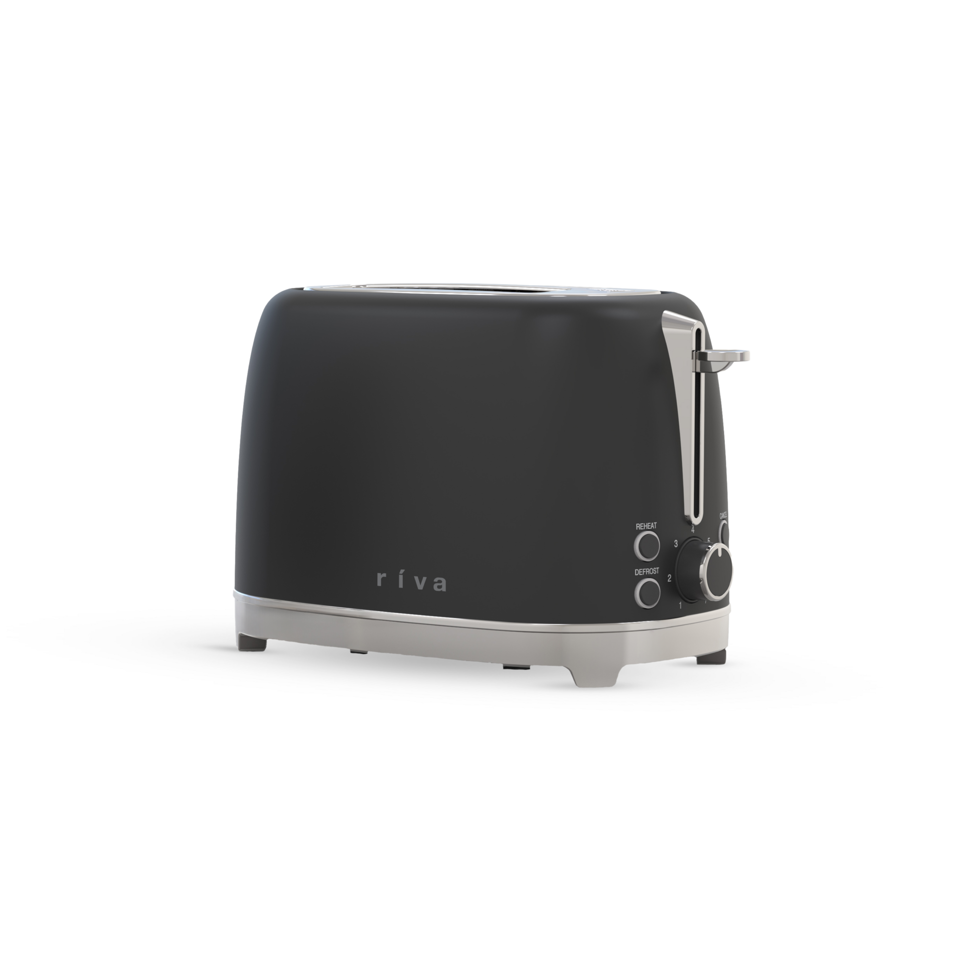 Riva Matt Black S-Steel 2-Slice Toaster RVBT001