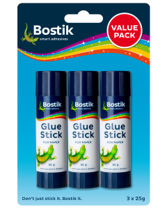 Bostik Glue Stick 3x25g Value Pack