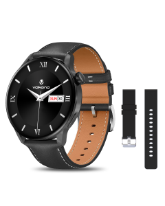 Volkano Fit Forte Smart Watch with Leather Strap
