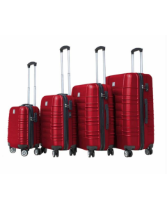 Eco Santorini 4 Piece Suitcase Set Red
