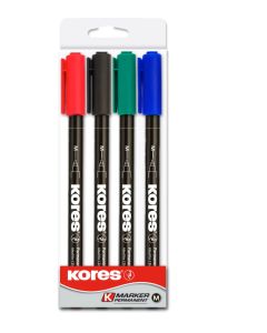 Kores Permanent Marker Fine Set Of 4