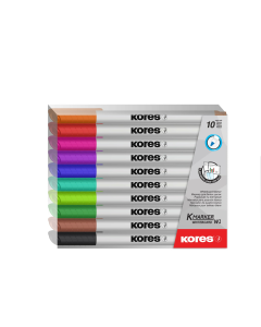 Kores Whiteboard Marker Fine Med Set of 10