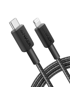 Anker 322 USB-C To Lightning Cable (6FT Braided) - Black