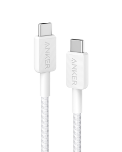 Anker 322 USB-C To USB-C Cable (3FT Braided) - White