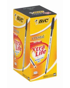 BIC Crystal Xtra Life Ballpoint Pens Black Box Of 60