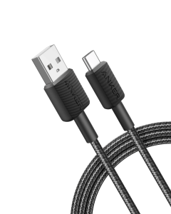 Anker 322 USB-A to USB-C Cable (3FT Braided) - Black