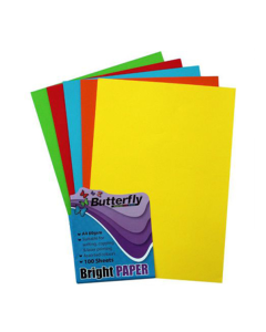 Butterfly Mixed A4 Bright Board - Pack Of 100