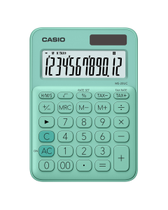 CASIO 12 Digit Mini Desktop Calculator - Green