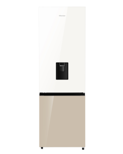 Hisense 350L Combi Fridge Water Dispenser White And Khaki Glass H450BDK-WD
