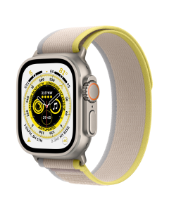 Apple Watch Ultra GPS + Cell 49mm Titanium Case Yellow/Beige Trail Loop S/M