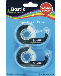 Bostik Super Clear Tape Dispenser Value Pack