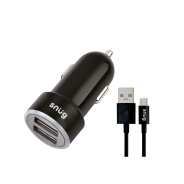 Snug Car Juice 3.4A Charger Micro USB Cable - Black