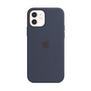 Apple iPhone 12 mini Silicone Case with MagSafe Deep Navy.