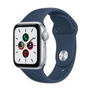 Apple Watch SE GPS 40mm Silver Aluminium Case with Abyss Blue Sport Band