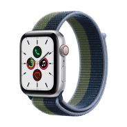 Apple Watch SE Cellular 44mm Silver Al Case with Abyss Blue Moss Green SL