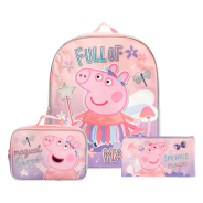 Peppa Pig Backpack 3pc Combo Set