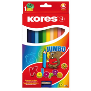 Kores Kolores Jumbo Pencil Crayon 12S