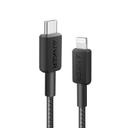 Anker 322 USB-C To Lightning Cable (3FT Braided) - Black
