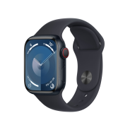 Apple Watch S9 GPS Cell 41mm Midnight Alu Case Midnight SBand S/M