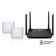 ASUS RT-AX53U AiMesh Extendable WiFi 6 Router +  ZenWiFi XD4 2PK PB