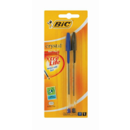 BIC Crystal Xtra Life Ballpoint Pens Blue/Black Pack Of 2