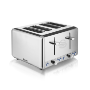Swan Classic Polished Stainless Steel 4 Slice Toaster SCT8