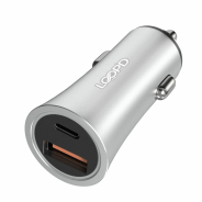 Loopd Lite 2 Port PD USB Car Charger Silver