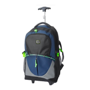 Eco Telescopic Trolley Backpack Roller Ball Wheels Navy