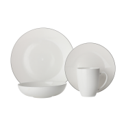 Maxwell and Williams White Basics Edge 16 Piece Coupe Dinner Set