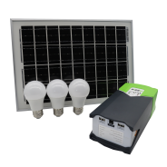 Gizzu 10W Solar Lighting Kit with 3 LED Lightbulbs