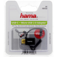 Hama USB-C Adapter USB-C Plug - Micro USB 2.0 Socket Gold-Plated