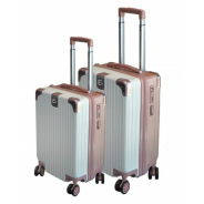 Eco Berlin Luggage 2 Piece ABS Set Rose Gold