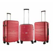 Highlander 3 Piece Bondi Luggage Set Red