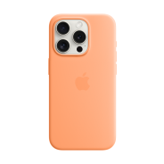 Apple iPhone 15 Pro Silicone Case with MagSafe Orange Sorbet