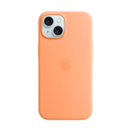 Apple iPhone 15 Silicone Case with MagSafe Orange Sorbet