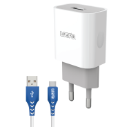 LOOPD 1 Port 2.1A Wall Charger With MFI Cable White
