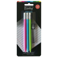 Croxley Create Clutch Pencil Mini Pack of 3 Mechanical Pencils Plus Leads