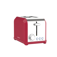 Orion 2 Slice Toaster Red Stainless Steel