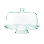 Borgonovo 6-in-1 Footed Glass Plate with Dome