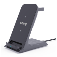 Snug 3 In 1 Wireless Charger Stand 15W Black