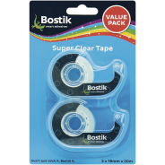 Bostik Super Clear Tape Dispenser Value Pack