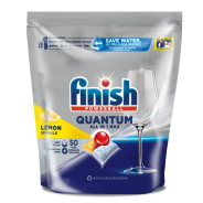 Finish Auto Dishwashing Tablets Quantum All in One Lemon 50's