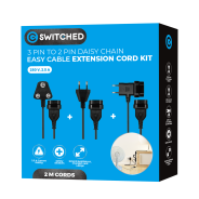 Switched Easy Cable Extender Daisy Chain Kit 2m - Black